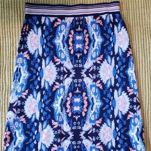 Anthopologie moth blue print sweater skirt